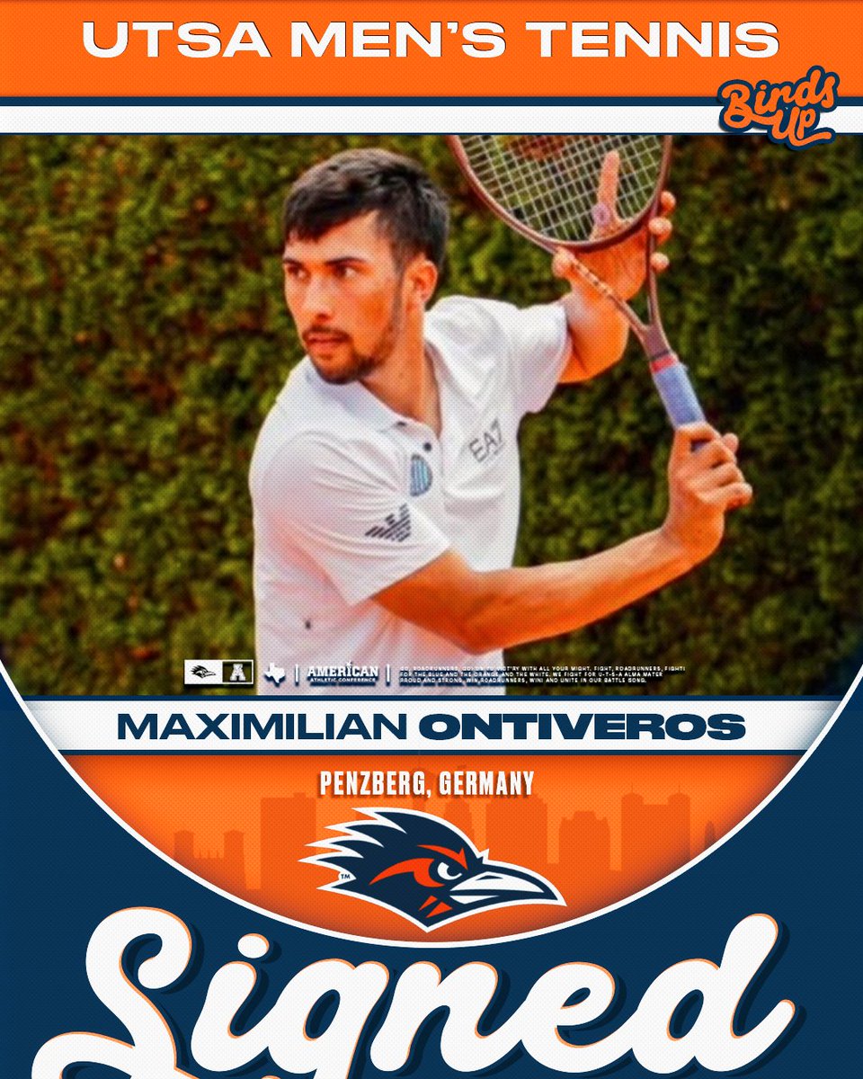 UTSAMT's tweet image. The Roadrunners welcome another player for 2025-26 to the squad, as @AlexGozun announces the signing of Maximilian Ontiveros for next season!
#BirdsUp🤙 | #LetsGo210