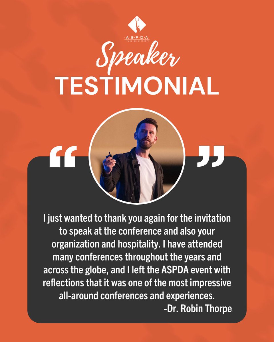 American Sports & Performance Dietitians Assn. (@fuelingvictory) on Twitter photo We were honored to have <a href="/DrRobinThorpe/">Robin Thorpe</a> as one of our incredible speakers at our 17th Annual Conference this past May. See what he had to say about his experience and why the ASPDA Annual Conference continues to be a must-attend event for sports and performance dietitians! We were honored to have <a href="/DrRobinThorpe/">Robin Thorpe</a> as one of our incredible speakers at our 17th Annual Conference this past May. See what he had to say about his experience and why the ASPDA Annual Conference continues to be a must-attend event for sports and performance dietitians!