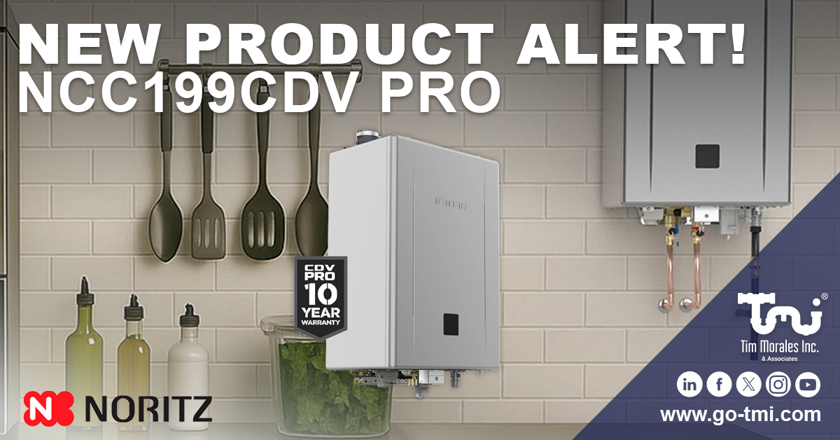 tmi_sells's tweet photo. Meet the New #NCC199CDVPro from @NoritzAmerica  🔥

Noritz’s most popular commercial tankless just got a serious upgrade. Improved UEF, #Bluetooth®, #Builtindisplay, Flange-less cover, #NaturalGas, Common venting up to 12 units.

Contact #TMISells today: https://t.co/mlBBM052yZ https://t.co/nxvLkibBb0