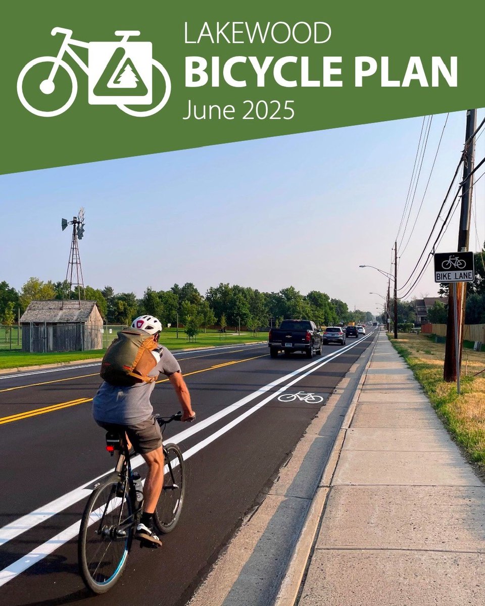 Did you know that June is Bike Month in Colorado? Lakewood is celebrating with a newly updated Bicycle Plan! 🚲 

It proposes over 150 improvements to Lakewood’s current bicycle network based on input from over 400 residents and visitors. 

👉 Learn more: lkwd.co/BicyclePlan
