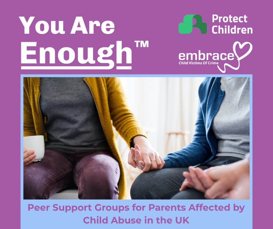 The You Are Enough™ programme is an evidence-based support model developed by Protect Children, a non-profit child rights organisation based in Finland.  The You Are Enough™ groups are held in the United Kingdom by EmbraceCVoC.
You Are Enough™ webpage:protectchildren.fi/yae