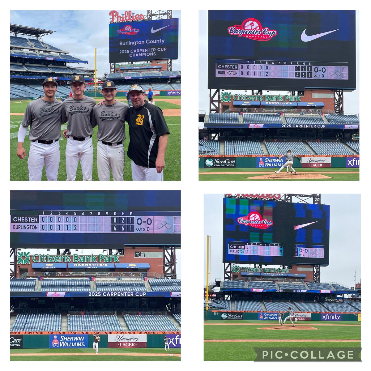 BotownBaseball's tweet image. BurlCo wins the Carpenter Cup!  So proud of our guys and the way they contributed!  Connor Collora started on the mound again 2IP, 2Ks.  Luke Guire 1-2, RBI.  Andrew Forster closes it out again 2IP, 2Ks.