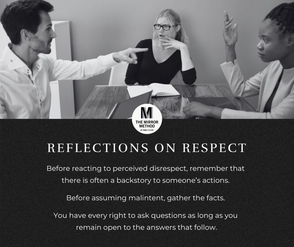 MarliRusen's tweet image. Before reacting to perceived disrespect, remember that there is often a backstory to someone’s actions. Before assuming malintent, gather the facts. You have every right to ask questions as long as you remain open to the answers that follow.

#ReflectionsOnRespect #HRInsights