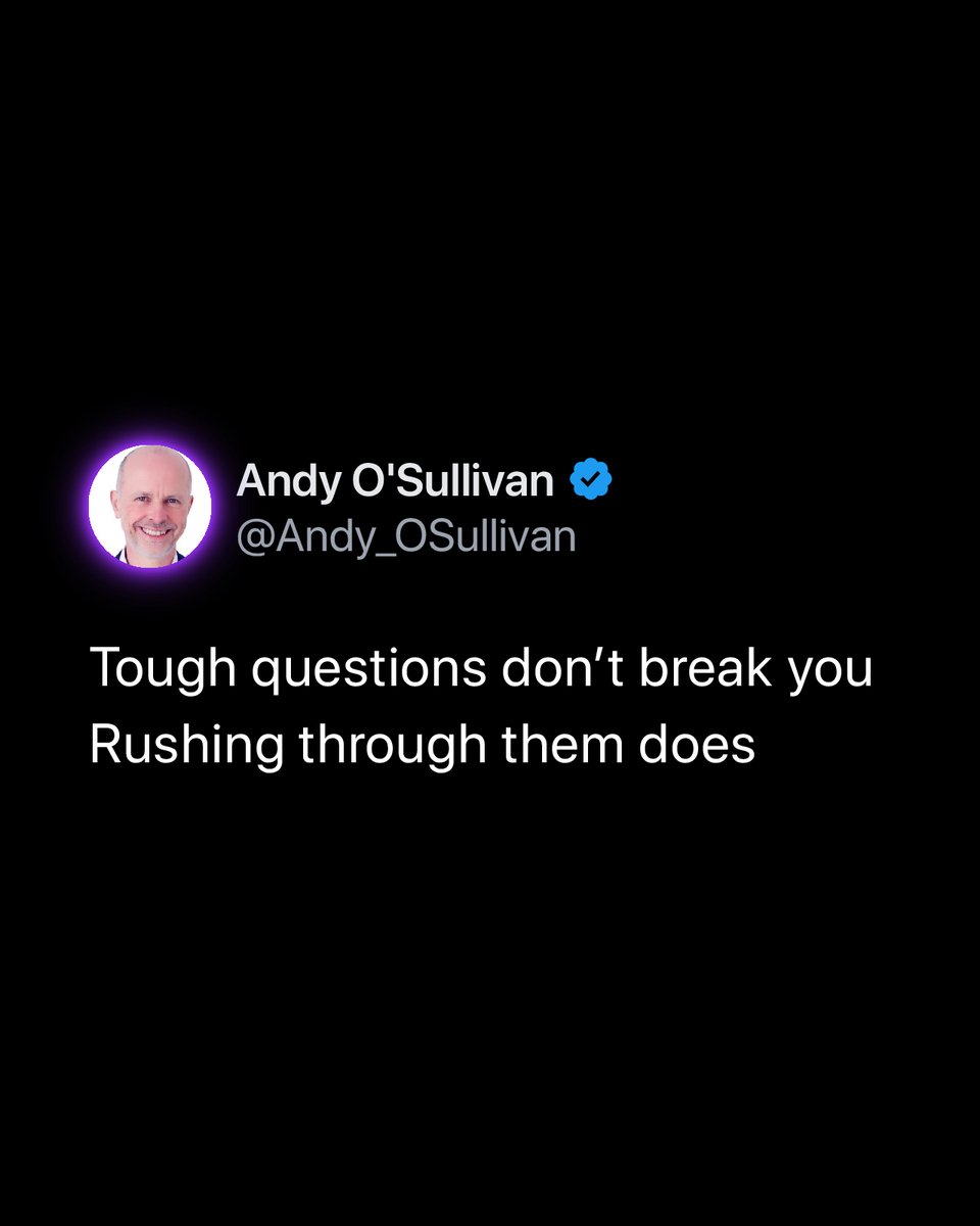 Answering tough questions:

- Pause before responding
- Summarise your understanding
- Take a moment to think
- Answer with confidence

Simple. Not easy.