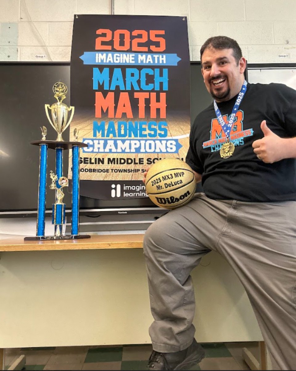 ImagineLearning's tweet image. Do we have a dynasty in the making? 😉 Congratulations to the TWO-TIME #MarchMathMadness Champions: @IselinMiddle of @WdbgSchools in NJ! Hard work pays off! 🏀👏