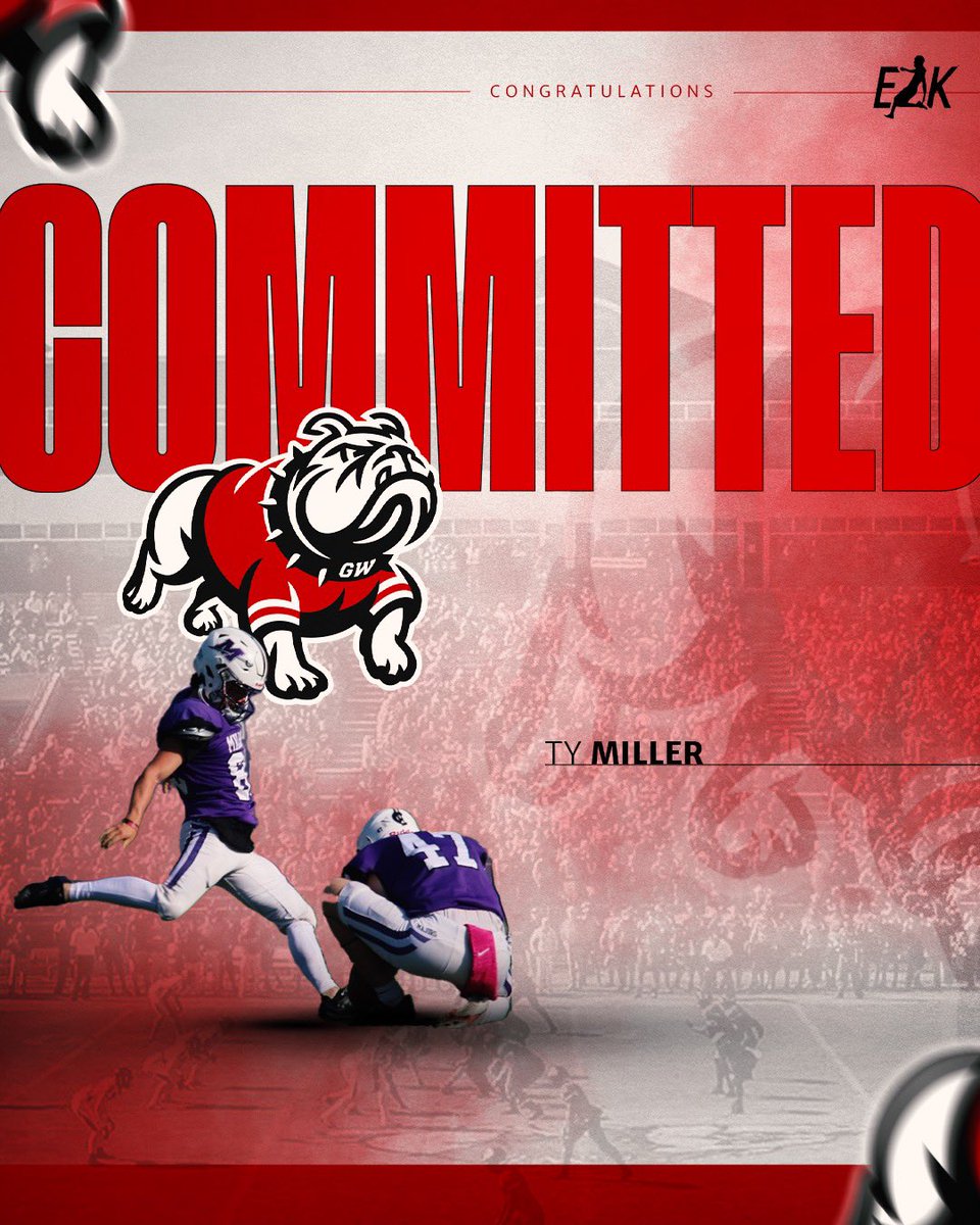 EnnsZone Kicking (@ennszonekicking) on Twitter photo 🚨Commitment Alert🚨
DIII ➡️ DI
Congratulations <a href="/Ty_Miller2023/">Ty Miller</a> on your commitment to <a href="/GWUFootball/">Gardner-Webb Football</a>‼️
Incredibly proud of your constant hard work to earn this great opportunity
Can’t wait to see you ball out with <a href="/BradyBraun47/">Brady Braun</a> this fall 🚨Commitment Alert🚨
DIII ➡️ DI
Congratulations <a href="/Ty_Miller2023/">Ty Miller</a> on your commitment to <a href="/GWUFootball/">Gardner-Webb Football</a>‼️
Incredibly proud of your constant hard work to earn this great opportunity
Can’t wait to see you ball out with <a href="/BradyBraun47/">Brady Braun</a> this fall
