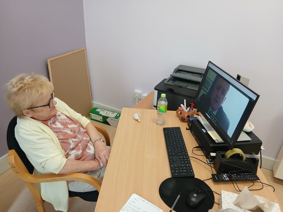 To mark #ElderAbuseAwarenessDay, Edel from RehabCare Tubbercurry Sligo, engaged in an informative talk by Kieran O'Donnell, Minister of State for Older People &amp; Housing, at the 'Connection is Protection' webinar. 
#ThriveAchieveShine