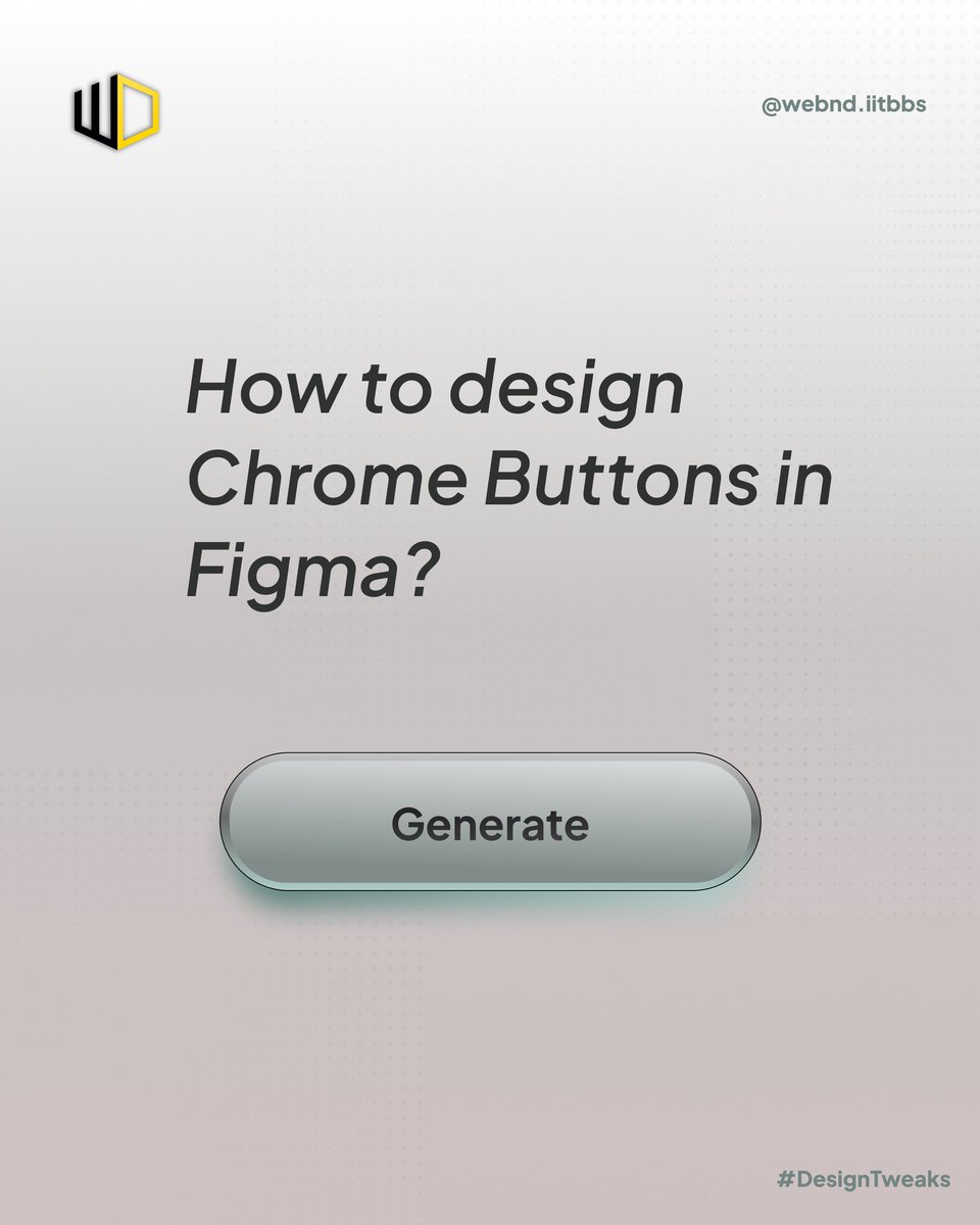 webnd_iitbbs's tweet image. Design Tweak #3 is live!

Learn how to create slick chrome buttons using just Figma — no 3D tools needed.  

#webnd #iitbhubaneswar #FigmaTips #UIDesign