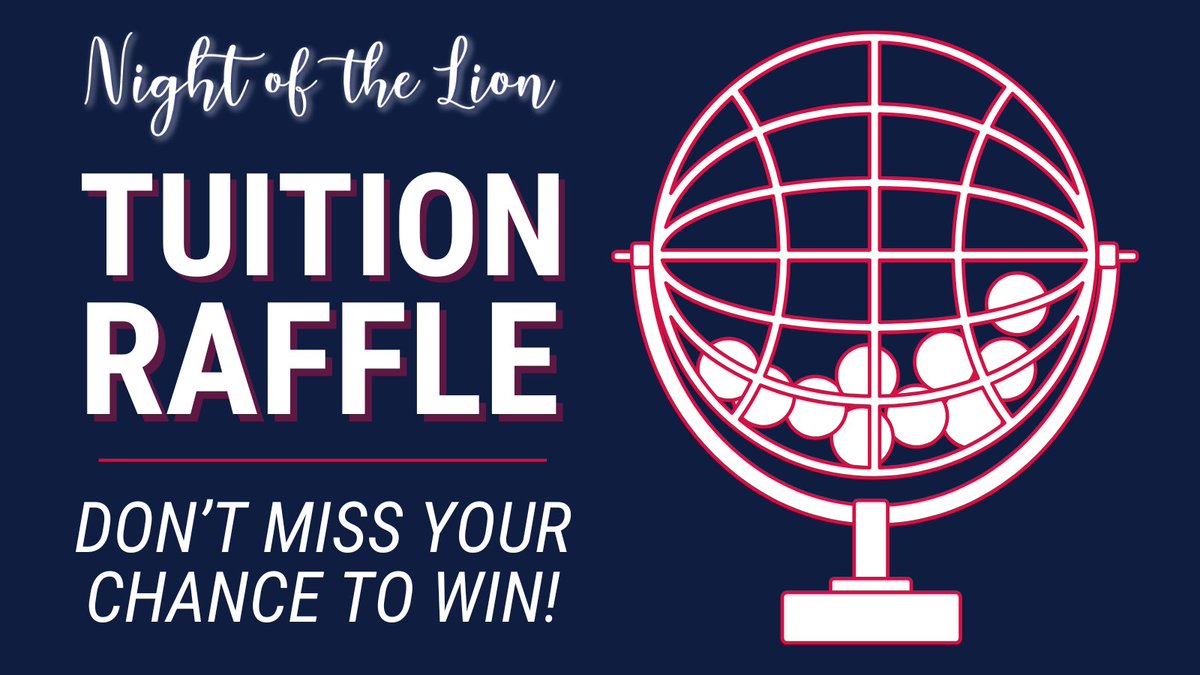 After a slow start this spring, we’re extending the Night of the Lion Tuition Raffle through Monday, June 23!   

There’s still time to win $10,000 or FREE TUITION for the 2025–26 academic year. 🦁💰

🎟️: shorturl.at/E63Hb