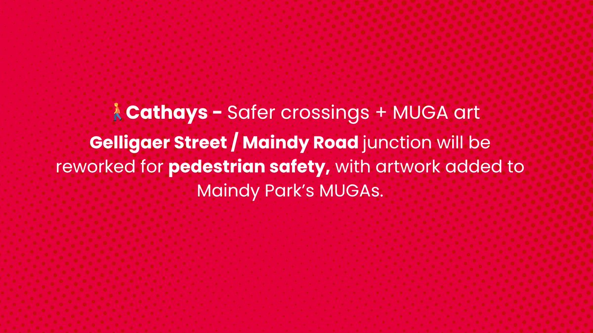 Cardiff Labour (@cardifflabour) on Twitter photo 🚶 In Cathays, we’re making the Maindy Road / Gelligaer Street junction safer for pedestrians, and bringing new artwork to Maindy Park’s MUGAs.
Small changes that make a big difference. <a href="/cathayschris/">Chris Weaver</a> <a href="/Merryse235/">Sarah Merry</a> <a href="/NormaMackie1/">Norma Mackie</a> 🚶 In Cathays, we’re making the Maindy Road / Gelligaer Street junction safer for pedestrians, and bringing new artwork to Maindy Park’s MUGAs.
Small changes that make a big difference. <a href="/cathayschris/">Chris Weaver</a> <a href="/Merryse235/">Sarah Merry</a> <a href="/NormaMackie1/">Norma Mackie</a>