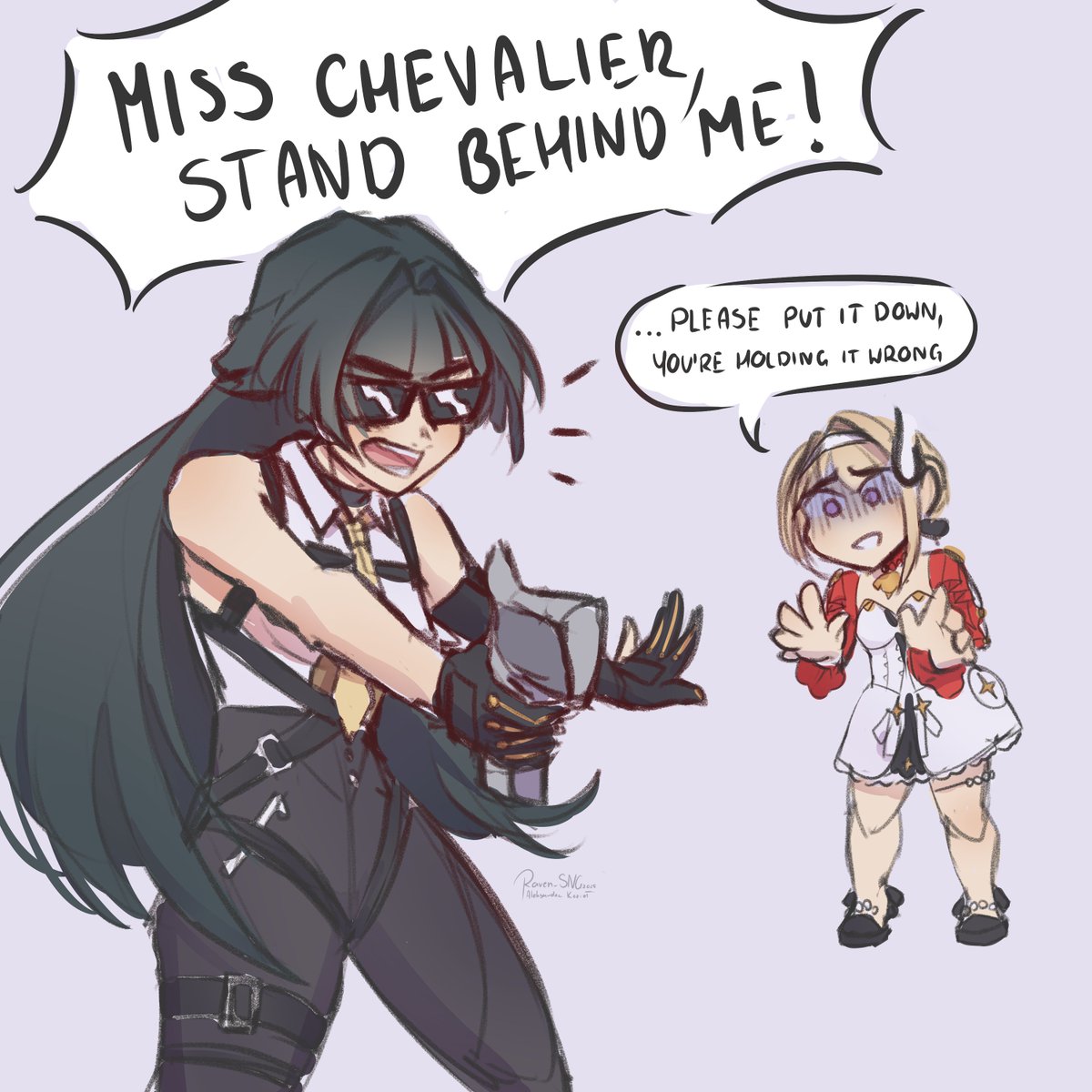 #Astralynweek day 3!
You voted for silly, so here's the role-swap☺️
#zzzero #Astralyn #AstraYao #EvelynChevalier