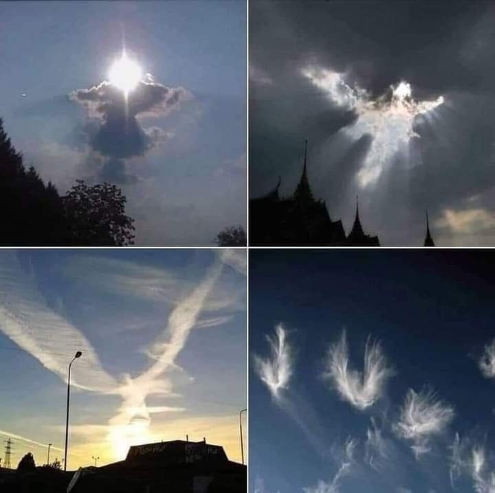 Angel clouds in different parts of the world 🌸🌸🌸