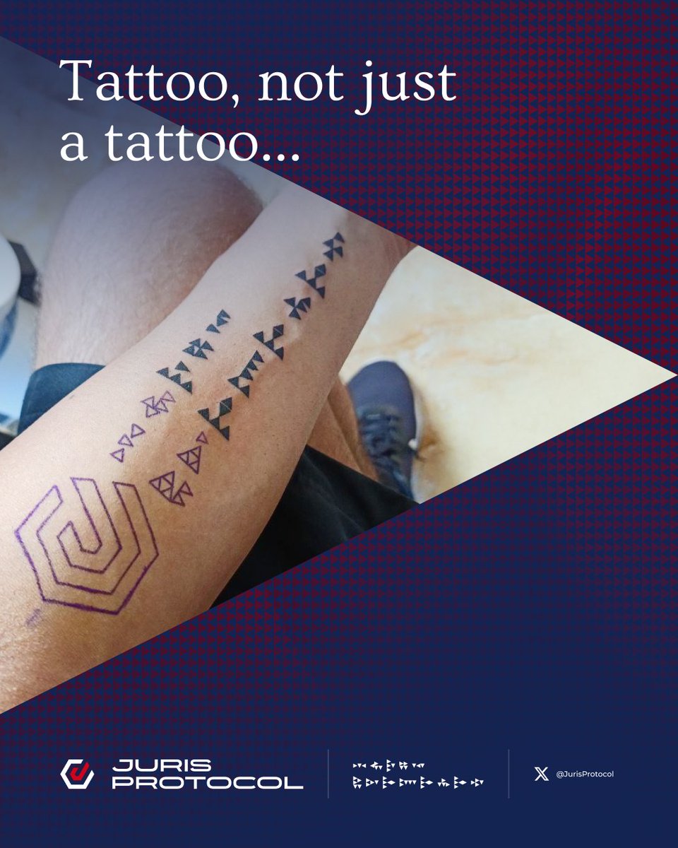 JurisProtocol's tweet image. Tattoo not just a tattoo... 👀 

@luna_lover69 just got inked 🖋️ with the #JurisProtocol logo + ancient Persian cuneiform by @DawidSkinder

History meets the future of #DeFi on #TerraClassic 🤝

Ready to rep $JURIS &amp;amp; $LUNC at the @CosmosEcosystem Interchain Summit in Berlin 🇩🇪🔥