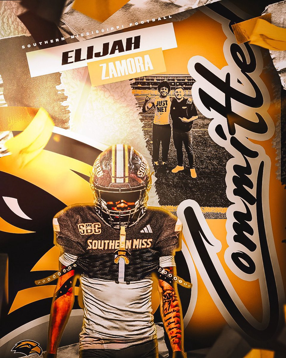 Former SE Oklahoma State  Wide Receiver Elijah Zamora has Committed to Southern Miss. 
#SMTTT