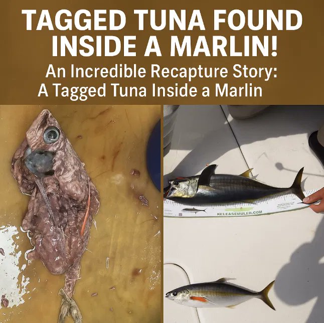 A tagged tuna was found inside a blue marlin—marking a first for TBF’s Tag &amp; Release Program. Every tag tells a story. 

Start tagging: buy tags at billfish.org/shop &amp; track data at tagbillfish.org.
