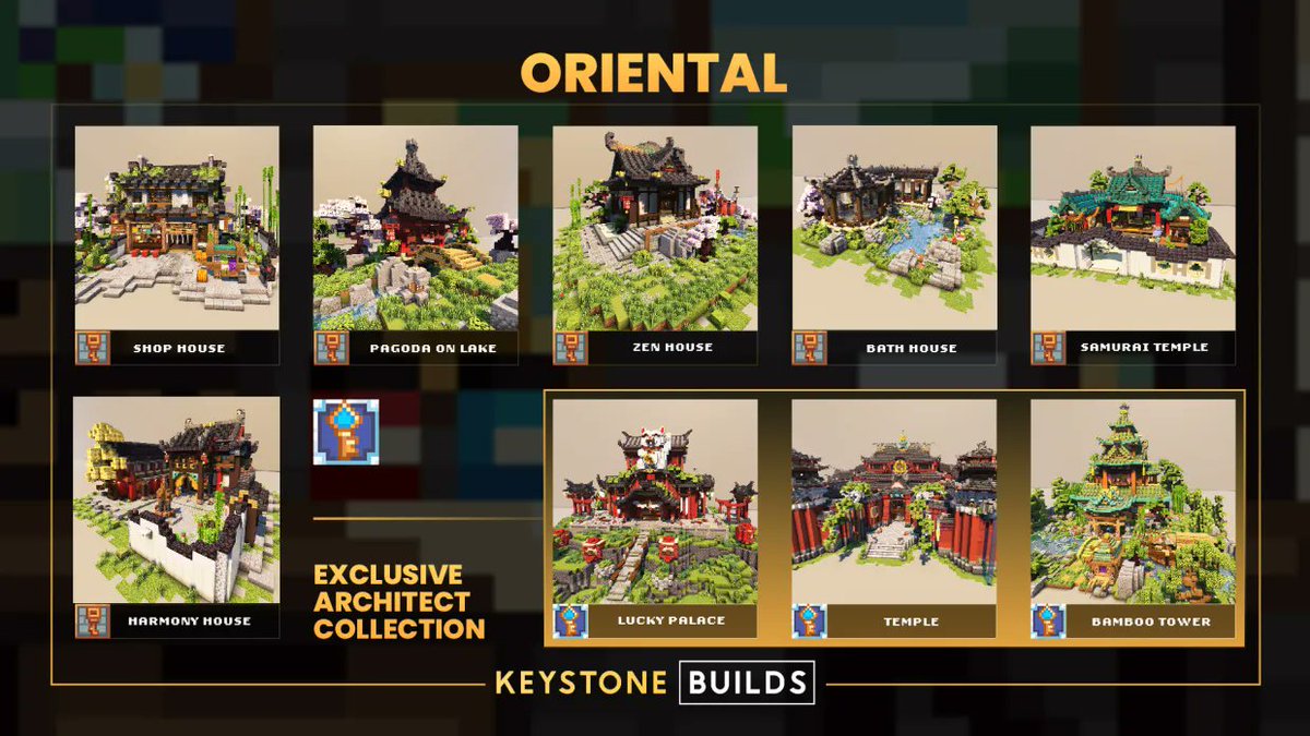 NEW DROP: The Oriental Collection is LIVE 🌸
Temples. Shrines. Absolute detail madness.
Everyone is already grabbing it — don’t get left behind.
Now on Patreon -> patreon.com/keystonebuilds

#MinecraftBuilds #VoxelArt #マイクラ建築