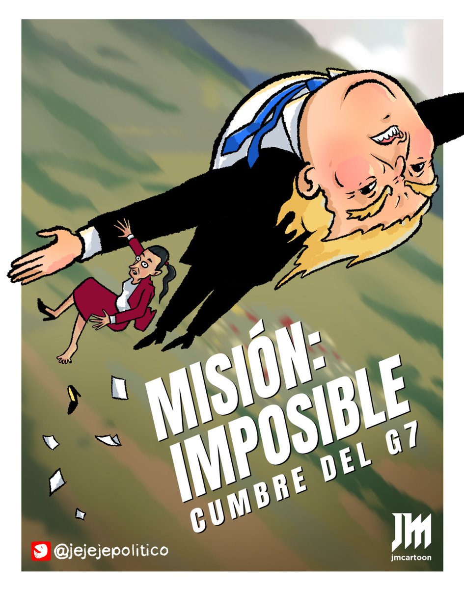 Claudia ya estaba lista para su gran debut internacional…
pero Trump se aventó del avión antes de que iniciara la función.
🎬 Misión Imposible: Cumbre del G7. Spoiler: el villano se escapó.

Estrenando a <a href="/jmcartoon/">JM</a> en <a href="/jejejepolitico/">Jejeje Político | Sátira Crítica</a> 

#JejejePolítico