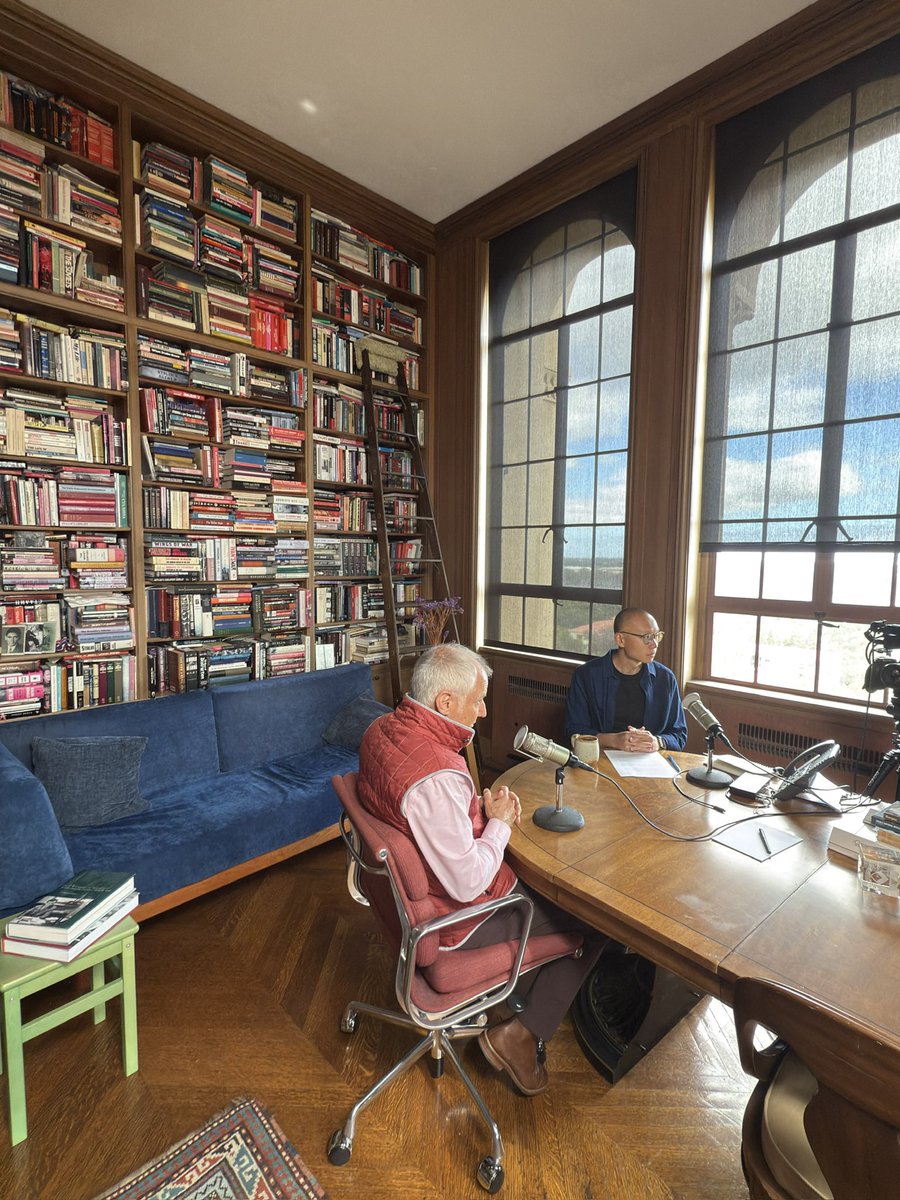 Recorded a podcast on “what historians do” with Stephen Kotkin in his Hoover office, which feels like a floating library in the sky