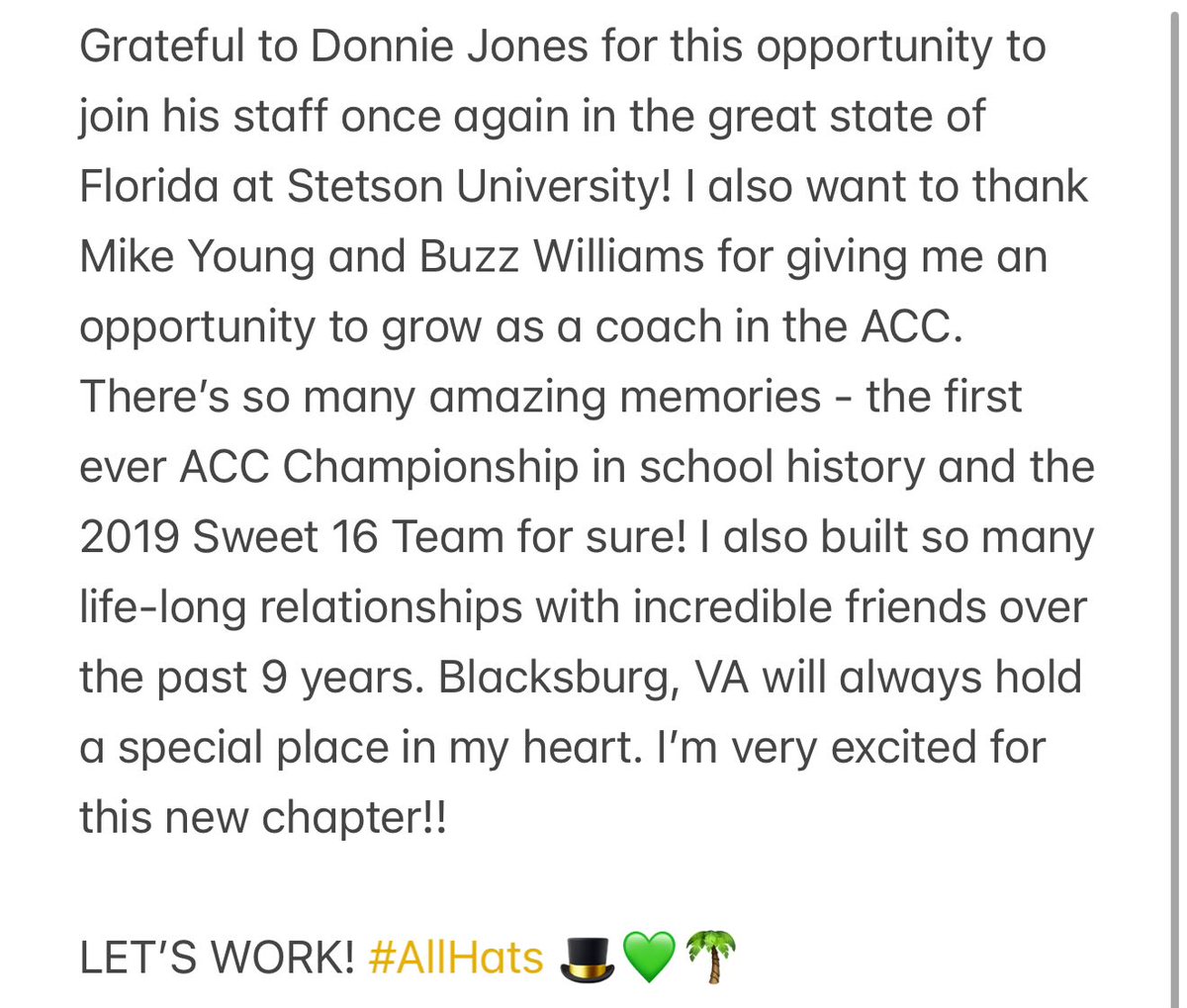 LET’S WORK! #AllHats 🎩💚🌴 
<a href="/DonnieJones/">Donnie Jones</a> <a href="/StetsonMBB/">Stetson MBB🌴</a>