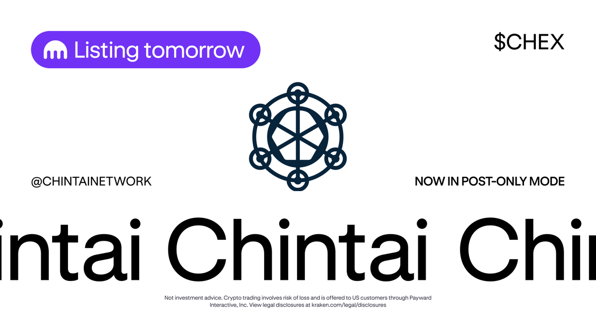 Less than 24 hours until $CHEX @chintainetwork is available on Kraken! 

ℹ️ Deposits and withdrawals are enabled, markets are currently in post-only mode

Deposit here ⤵️
p.k.xyz/9f1e/dsddf6ro 

*Geographic restrictions apply