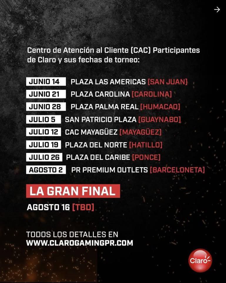 👋🏼Saludos Combo ya comenzó el 👇🏻
🔴Claro Gaming Champioship 2025 🔴
No vemos en Barceloneta Agosto 2 dond defenderemos nuestro campeonato🏆 por 2da vez w/<a href="/alphastream04/">NOS AlPhA</a> 🫱🏻‍🫲🏼