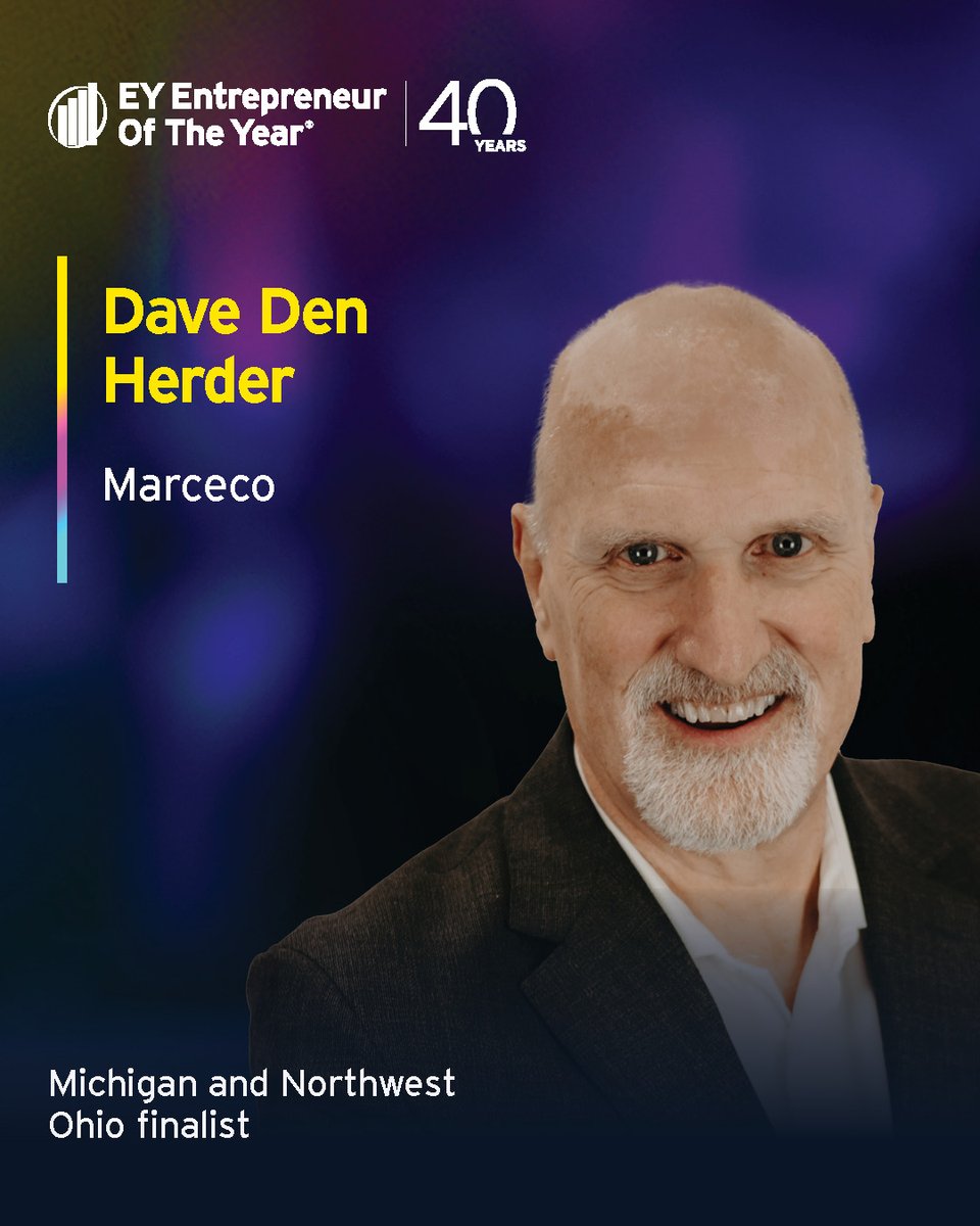 June 18 is almost here, and we’re excited to celebrate David Den Herder as a finalist in the Entrepreneur Of The Year™ 2025 program!

It’s an incredible honor to see his leadership and vision recognized on this stage. 👏

#EOYUS #EOYMNO #MarcecoStrong #TeamMarceco