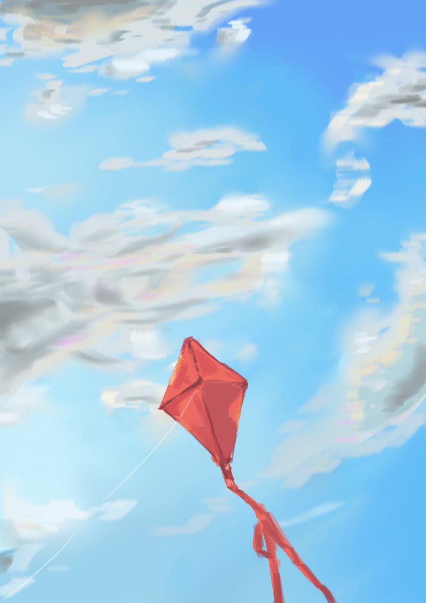 Riuna999's tweet image. Quick sky painting study