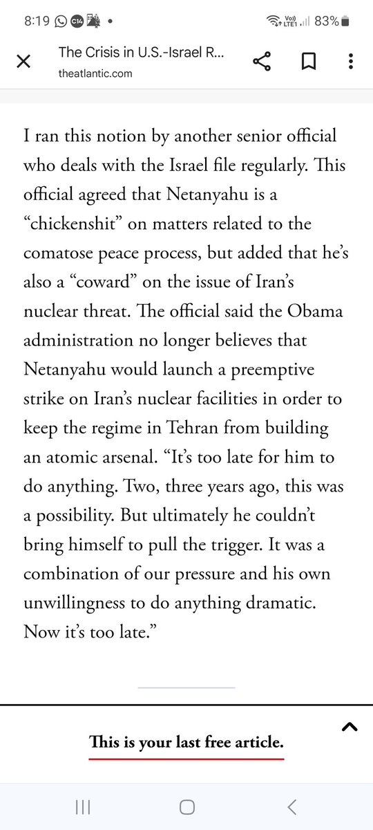 Here's an Obama administration assessment of Netanyahu a decade ago in The Atlantic that hasn't exactly  stood the test of time.