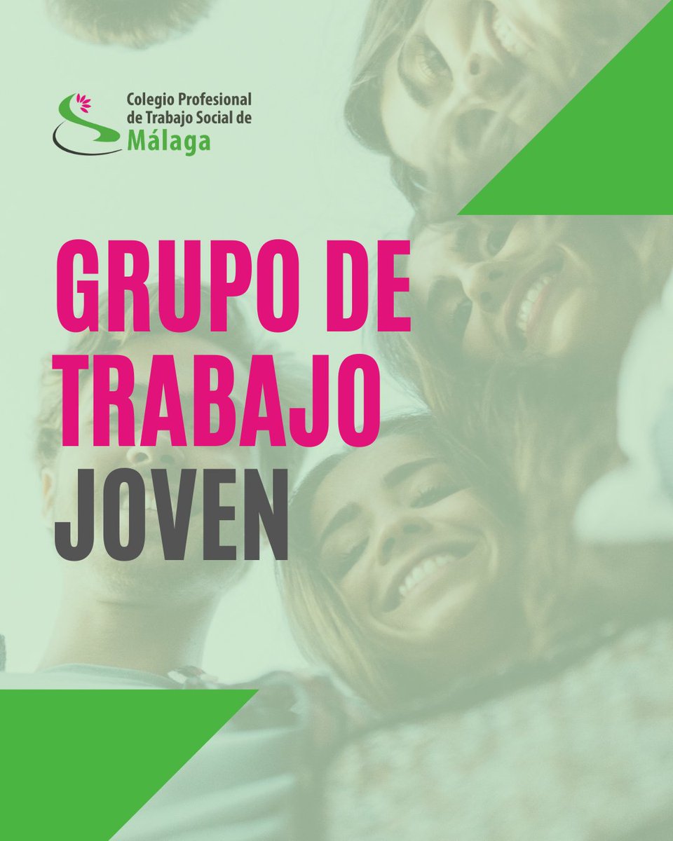 Colegio Profesional de Trabajo Social Málaga (@colegiotsmalaga) on Twitter photo 📢 El <a href="/COLEGIOTSMALAGA/">Colegio Profesional de Trabajo Social Málaga</a> convoca a la colegiatura más #joven para conformar un nuevo #GrupoDeTrabajo, con el objetivo de fortalecer la participación activa de las nuevas generaciones de profesionales.
🗓️ Jueves, 26 de junio a 18h en la sede del Colegio.
ℹ️ trabajosocialmalaga.org/el-colegio-con… 📢 El <a href="/COLEGIOTSMALAGA/">Colegio Profesional de Trabajo Social Málaga</a> convoca a la colegiatura más #joven para conformar un nuevo #GrupoDeTrabajo, con el objetivo de fortalecer la participación activa de las nuevas generaciones de profesionales.
🗓️ Jueves, 26 de junio a 18h en la sede del Colegio.
ℹ️ trabajosocialmalaga.org/el-colegio-con…