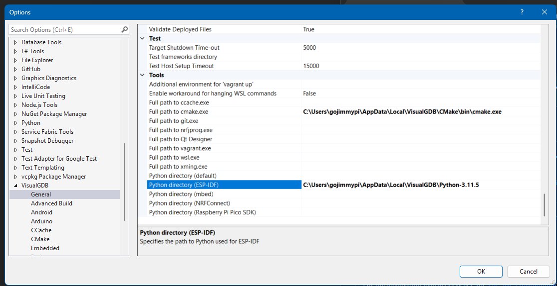 Screen snip of python directory setting