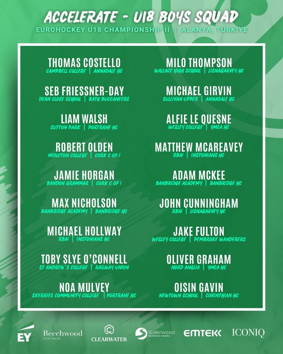 RailwayUnionHC's tweet image. Well done Toby Slye O'Connell selected for Ireland U18 Boys for the upcoming EuroHockey Championship in Türkiye and Charlie Trotter selected for Ireland U16 Boys for 8 Nations in Amsterdam👏.  A brilliant achievement for both of you, good luck to you and your teams in July ☘️💪