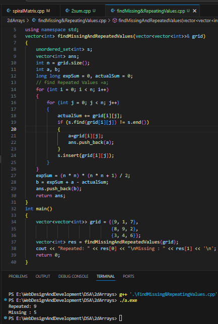 DevSukanta's tweet image. Solving #2darrayprogram in #dsa  with #cplusplusprogramming