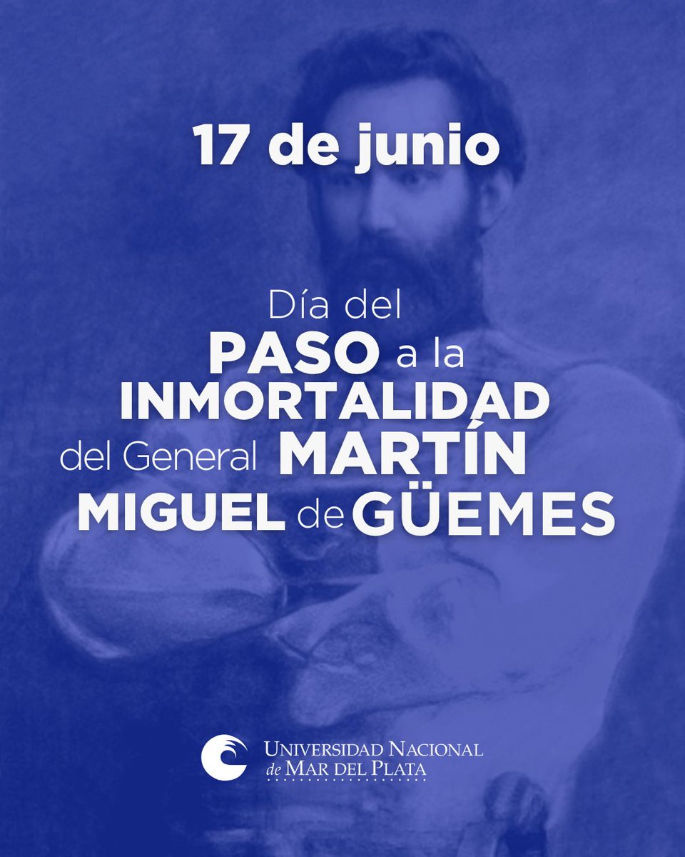 rectorunmdp's tweet image. Hoy recordamos al general Martín Miguel de Güemes, uno de los padres fundadores de la patria, figura clave junto a San Martín y Belgrano, en las guerras de la Independencia y por la liberación de América resistiendo ante el ataque realista desde el norte.
@unmdp
