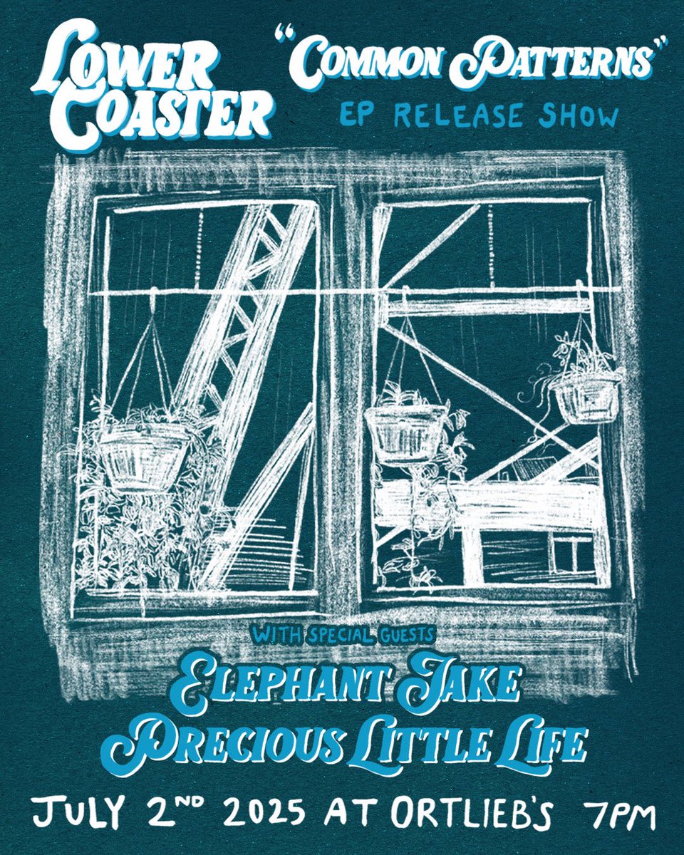 Lowercoaster (@lowercoaster) on Twitter photo Philly! we are having the Common Patterns EP release show on 7/2 at Ortliebs with <a href="/ElephantJakeNY/">Elephant Jake</a> and Precious Little Life!!! Philly! we are having the Common Patterns EP release show on 7/2 at Ortliebs with <a href="/ElephantJakeNY/">Elephant Jake</a> and Precious Little Life!!!