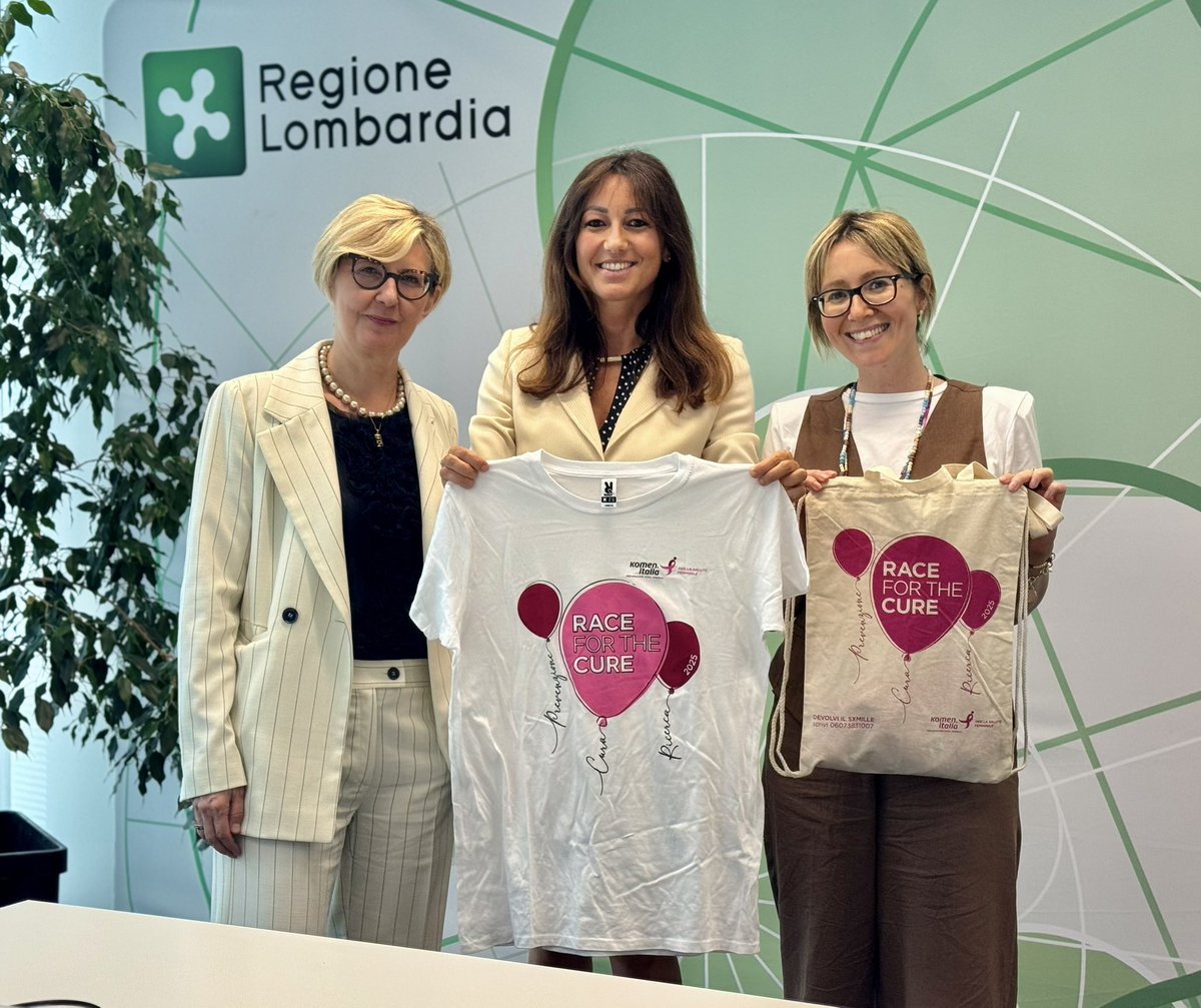 Con Race For The Cure si corre contro il tumore al seno.

Con grande piacere ho incontrato Alessandra Huscher e Alice Consolati dell'organizzazione di volontariato Komen Italia. Insieme, attraverso lo sport e la solidarietà, vogliamo promuovere la cultura della prevenzione