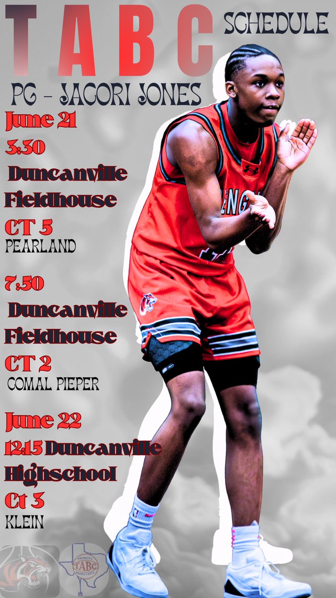 Jacori Jones (@iamjacorijones1) on Twitter photo Revised TABC schedule!
<a href="/BengalsHoops/">Bengals Basketball</a> <a href="/Legyndseybl/">Legynds Basketball Club</a> Revised TABC schedule!
<a href="/BengalsHoops/">Bengals Basketball</a> <a href="/Legyndseybl/">Legynds Basketball Club</a>
