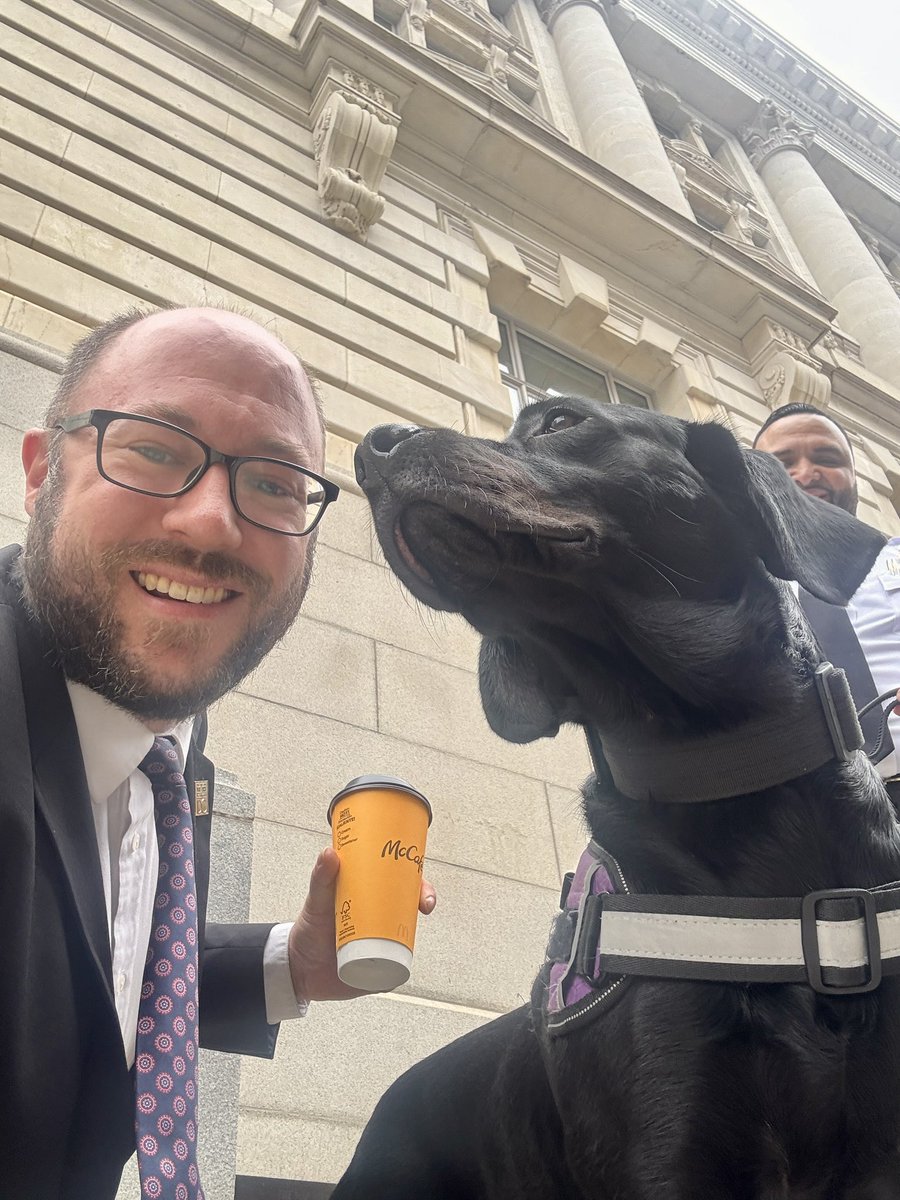 PeterSaccoDC's tweet image. I met Binki, @wmata’s critical incident comfort dog! And she has trading cards! 🐕