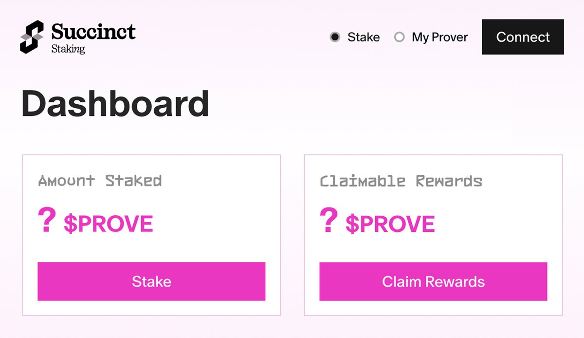 Stage 2.5 of <a href="/SuccinctLabs/">Succinct</a> finally revealed? 🗣️

While researching the Succinct Docs (for my new thread), I just uncovered a hidden website

It includes 2 pages → one for running your own prover, and another for staking test $PROVE tokens

[ Why it's about Stage 2.5 ]

Proof 1.