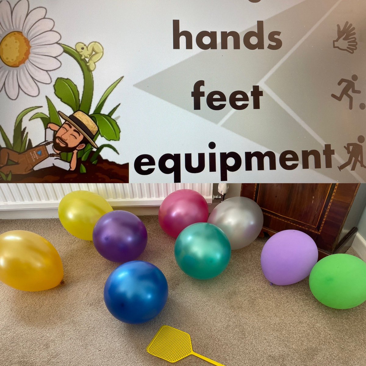 Reception classes <a href="/mountpleasantps/">Mount Pleasant Primary School</a> enjoyed ‘bug swatting’ in their Hands, Feet, Equipment PE lesson today. We explored object control whilst ‘striking’ and had fun using lots of balloons <a href="/_beyondphysical/">Beyond the Physical</a>
