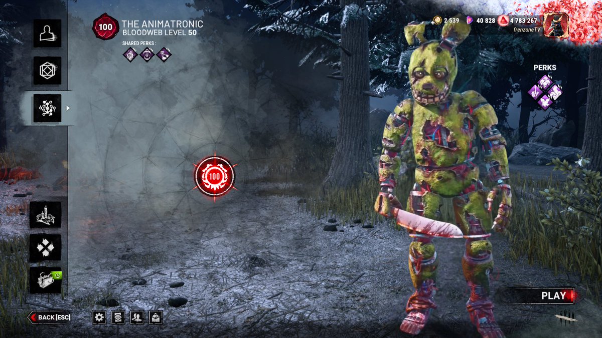 I can’t believe I’m the first p100 springtrap in the world 😎 I just wanted to thank all my friends who supported me and know none of this would be possible without you! Being the first p100 springtrap is surreal. #FNAF and #dbd are my favs.