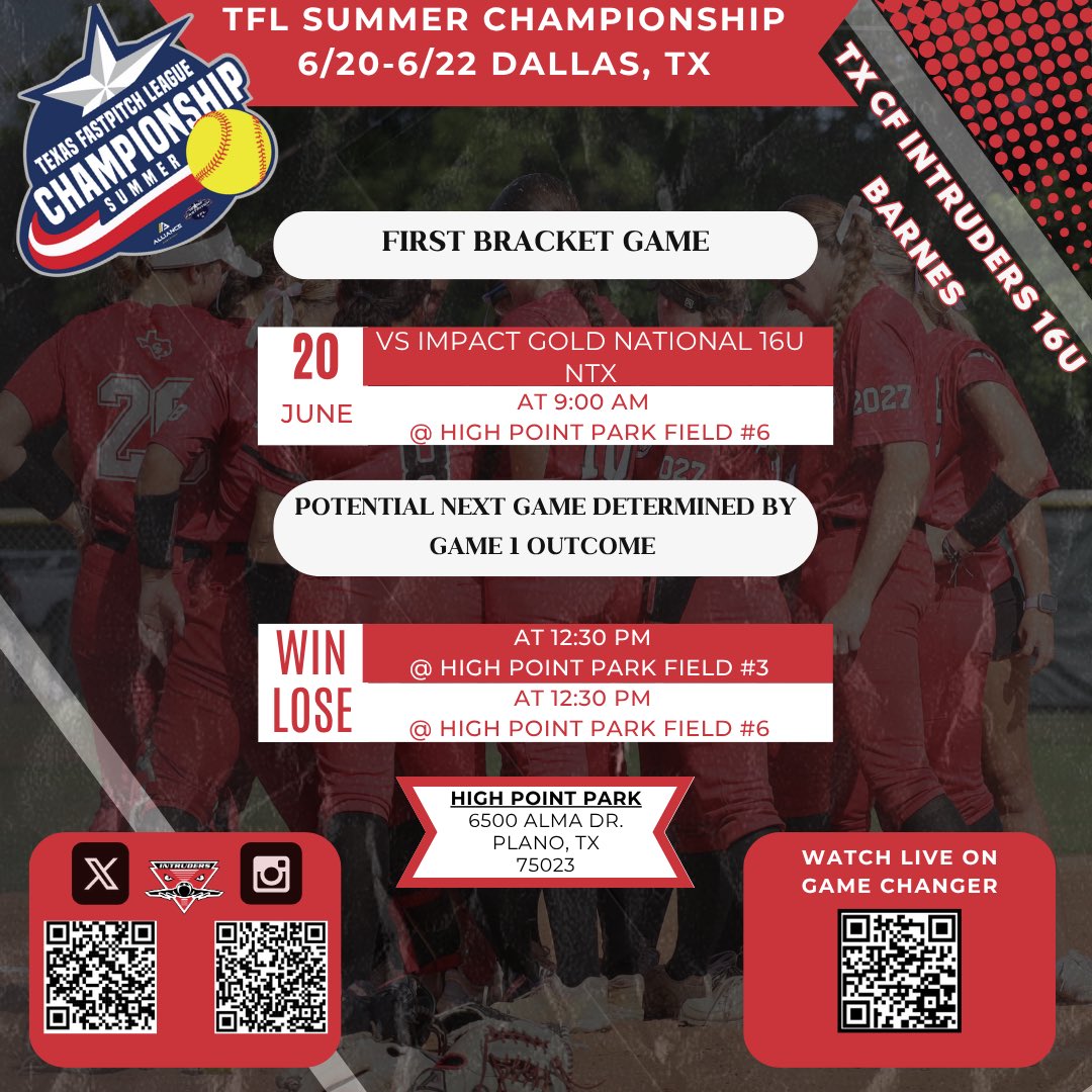 hotshots_barnes's tweet photo. Heading to Plano, TX to compete in the TFL Summer Championship this week! Games start Friday morning, come out and watch or follow along on gamechanger!!

#softballrecruits 
#exposuresoftball
#TFL 
#txcfintruders
 #earnednotgiven https://t.co/ckDB3CdG1m