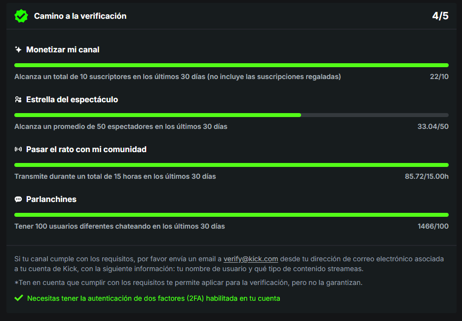 Cada vez más cerca del verificado ¡Sí se puede!