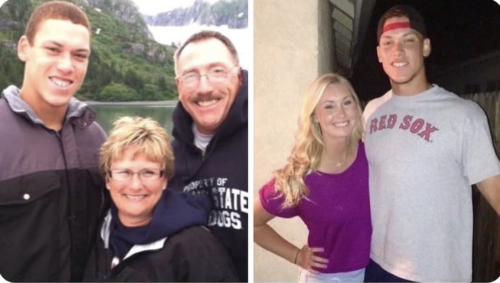 TheTinderBlog's tweet image. Baseball legend, Aaron Judge was adopted the day after he was born by two teachers in California (1992). Around age 10, he learned he was adopted after noticing physical differences with his parents.