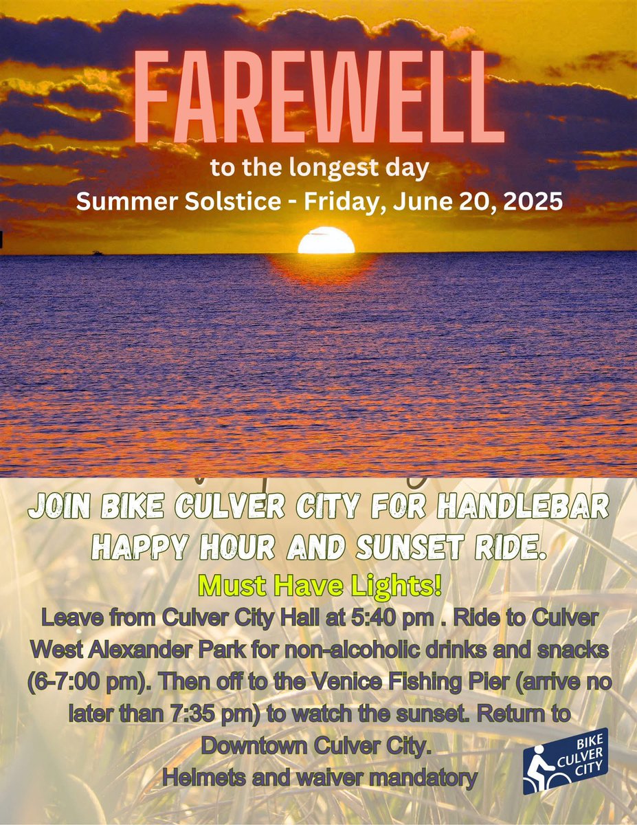 Join us this Friday for the Summer Solstice Ride! 🌞🚲
