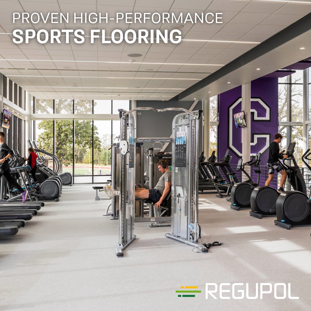 AthleticBiz's tweet image. REGUPOL rubber flooring is engineered to perform under pressure🏋️‍♂️ Durable, safe &amp;amp; built for high-traffic use, it’s the smart choice for campuses that need flexibility across both recreation &amp;amp; athletic training facilities. @RegupolAmerica 
#REGUPOL #CampusRec #BuiltToPerform