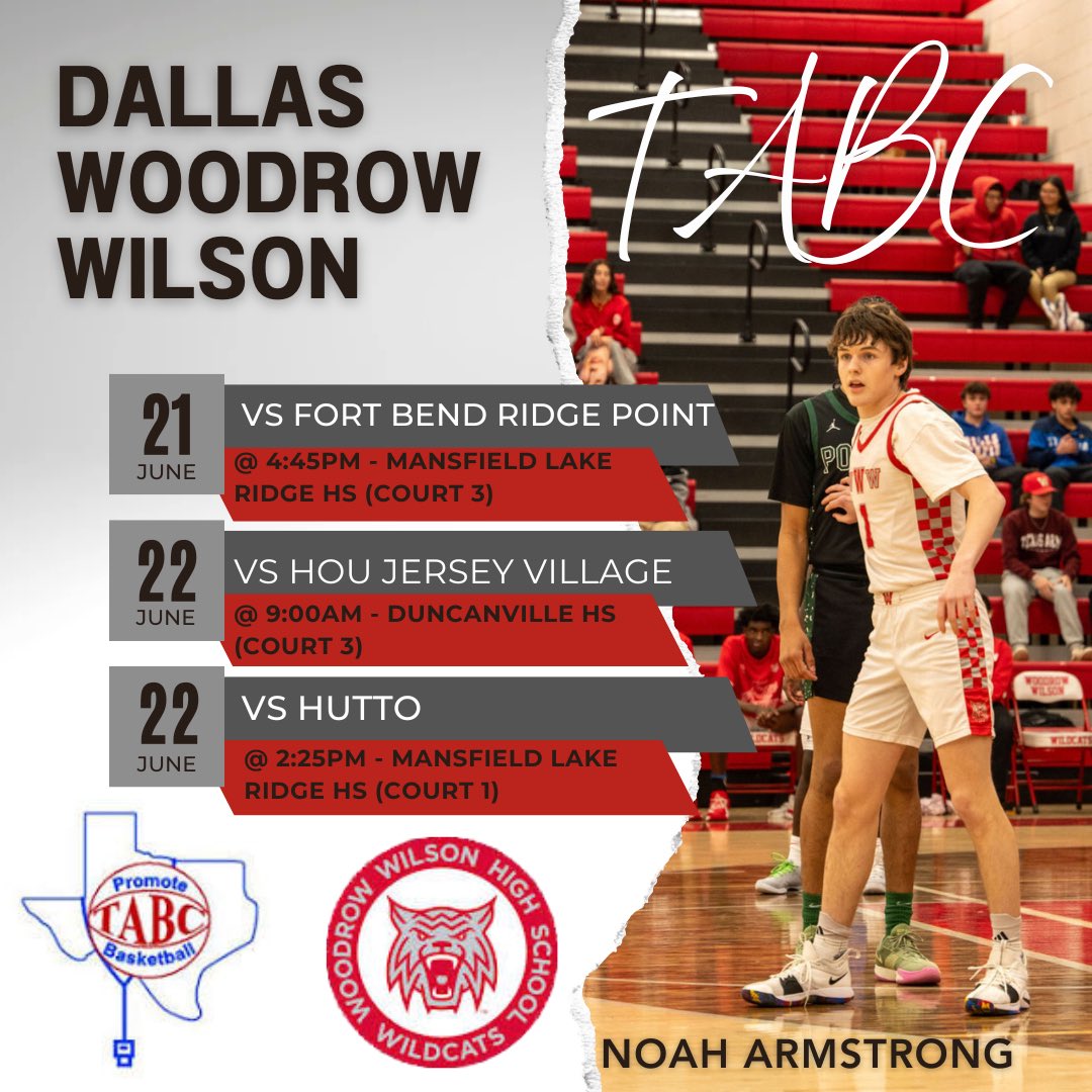 TABC schedule for this weekend! <a href="/Woodrowbasketb/">Woodrow Wilson Boy's Basketball</a> <a href="/TexasimpactAE/">Texas Impact 4:13 Academic Elite</a> <a href="/MarkWil22320280/">Mark Williams</a> <a href="/Coach_Turner87/">Vernon Turner</a>