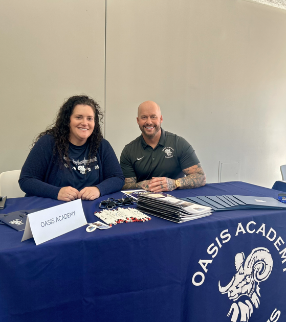 Last week, Vice Principals Garcia and Lenon proudly attended the Fleet and Family Support Center's 4th Annual Career &amp; Resource Fair at NAS Fallon!  Learn more about positions available at Oasis Academy at oanv.org/page/employmen…. #jointheherd