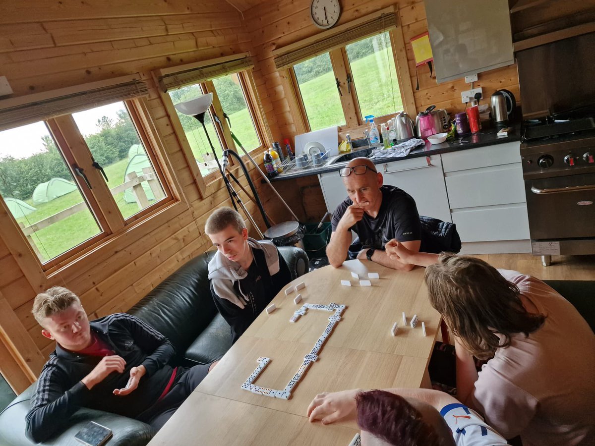 PCABlackpool's tweet image. Our Sixth Form Silver DofE group have arrived at Bibby's Farm for their qualifying expedition. They quickly set up camp and completed their first walk around Rivington Pike. After a long day they are now relaxing with a game of dominoes before they cook their tea! @DofENorth