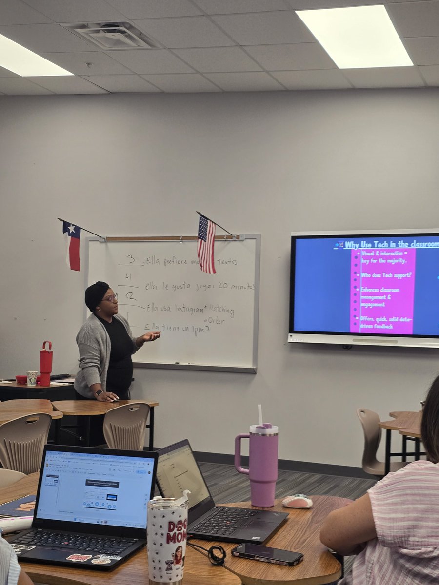Miysh Clark sharing her fav tech tools! I love the focus on differentation . We are #katyisdlote