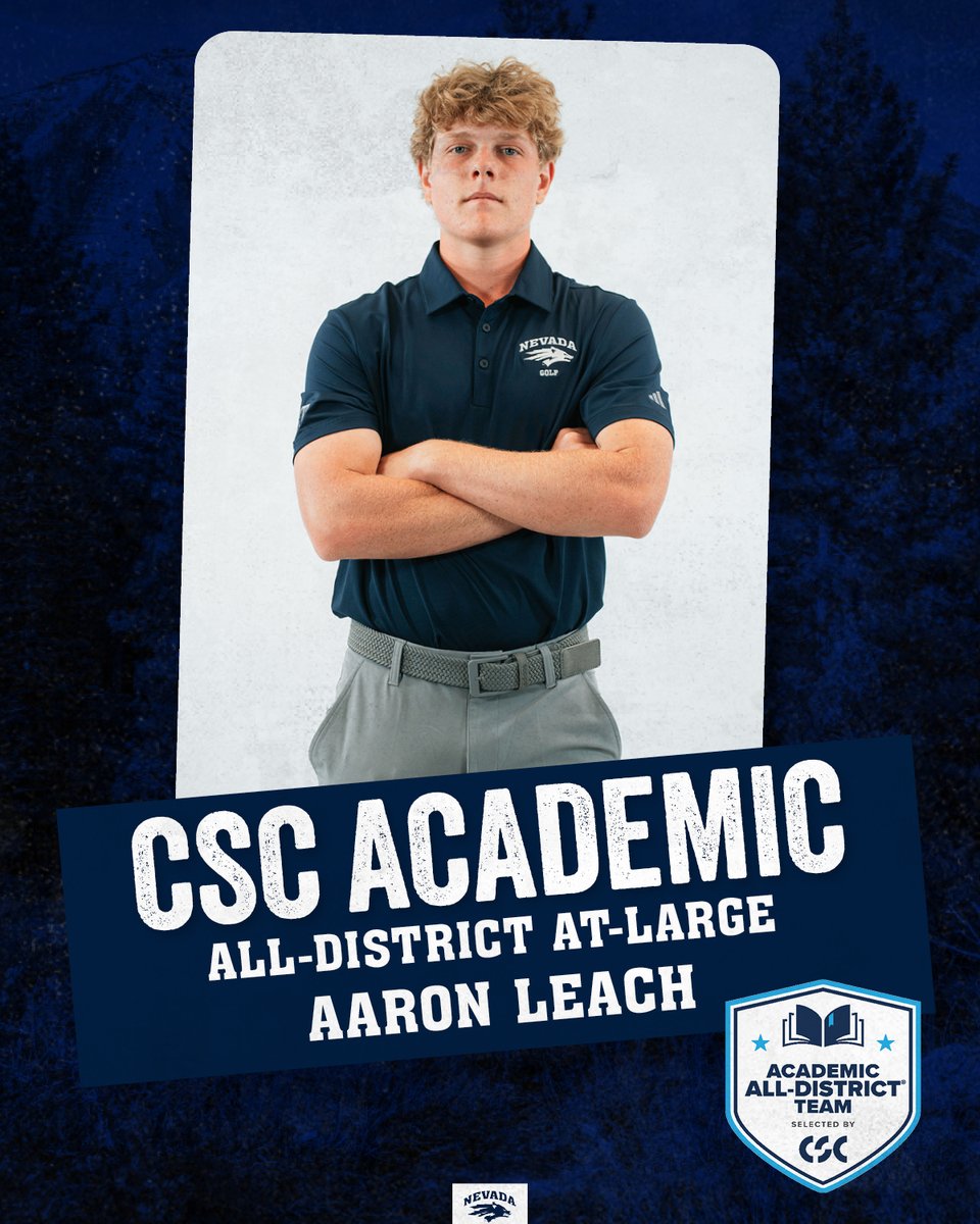 NevadaMGolf's tweet image. Congrats to our CSC Academic All-District At-Large Team selection, Aaron Leach!!
#BattleBorn